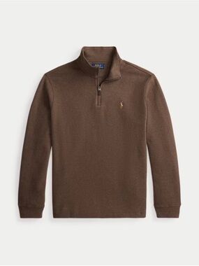 Ralph Lauren Men's Brown Half-Zip Sweater